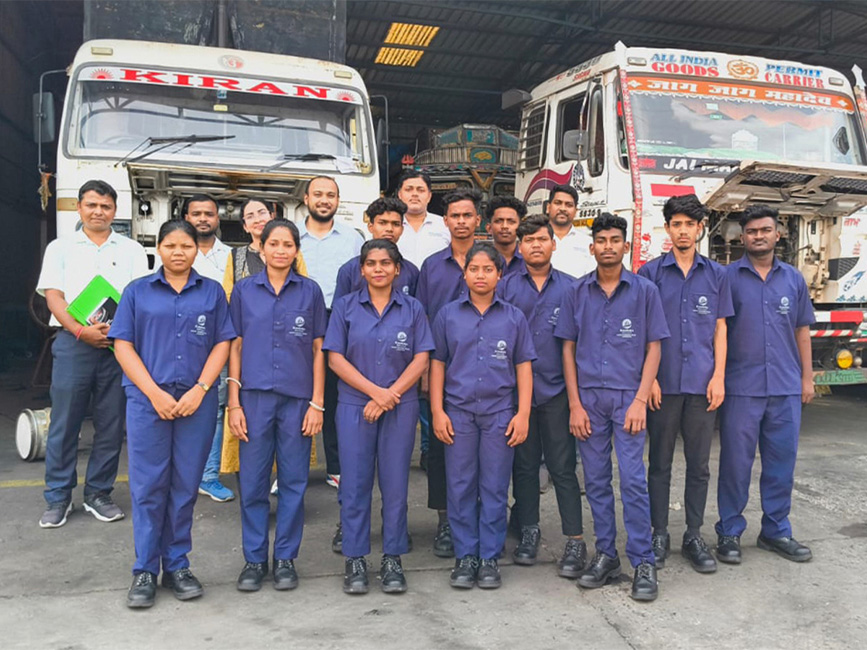 Girls trained under Kaushalya Programme working as mechanics